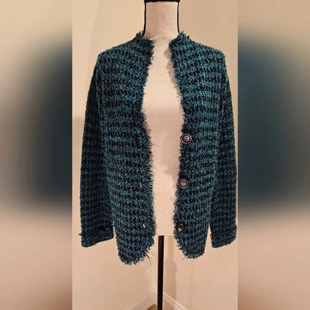 Coldwater Creek Houndstooth Cardigan / Jacket